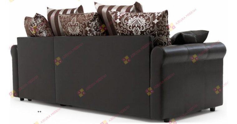 Рейн-Люкс  Страйп Темный угловой диван